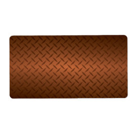 Diamondplate: zwarte patroon naar koper vervagen etiket