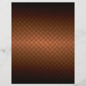 Diamondplate: zwarte patroon naar koper vervagen flyer (Achterkant)