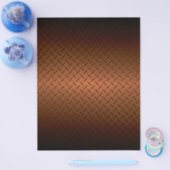Diamondplate: zwarte patroon naar koper vervagen flyer (Enkel)