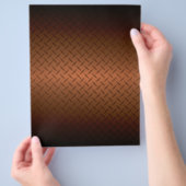 Diamondplate: zwarte patroon naar koper vervagen flyer (Hand)