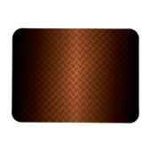 Diamondplate: zwarte patroon naar koper vervagen magneet (Horizontaal)