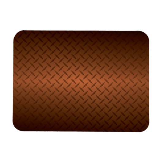 Diamondplate: zwarte patroon naar koper vervagen magneet (Horizontaal)