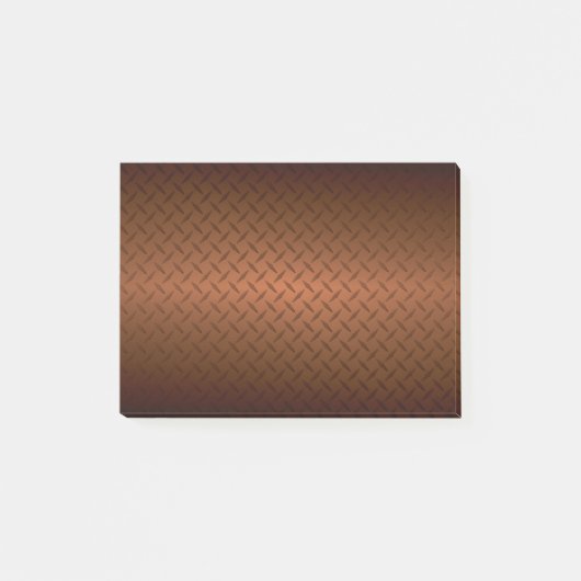 Diamondplate: zwarte patroon naar koper vervagen post-it® notes (Voorkant)