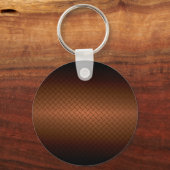 Diamondplate: zwarte patroon naar koper vervagen sleutelhanger (Voorkant)