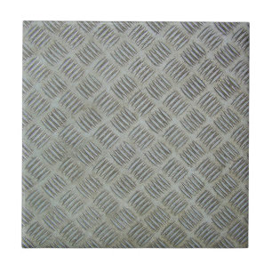 Diamondplated Patterned Metal Texture Panel Tegeltje
