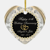 Diamonds 50th Wedding Jubileum Keramisch Ornament (Voorkant)
