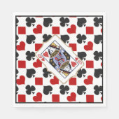 Diamonds and Hearts Queen Party Servet (Voorkant)