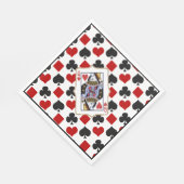 Diamonds and Hearts Queen Party Servet (Hoek)
