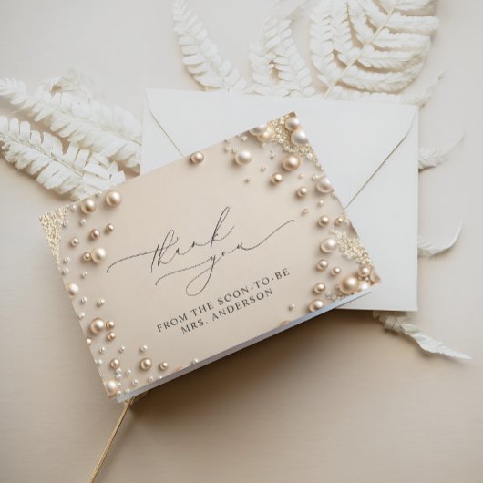 Diamonds and Pearls Bruiloftsfeest Dankkaart Bedankkaart