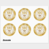 Diamonds and Pearls, Goud, 100e verjaardag Sticker (Vel)
