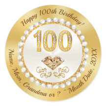 Diamonds and Pearls, Goud, 100e verjaardag Sticker