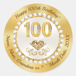 Diamonds and Pearls, Goud, 100e verjaardag Sticker