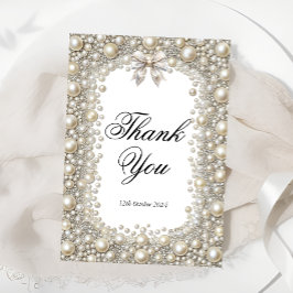 Diamonds and Pearls Vrijgezellenfeest Dank u kaart