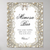 Diamonds and Pearls Vrijgezellenfeest Mimosa Bar Poster (Voorkant)