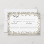 Diamonds and Pearls Vrijgezellenfeest Recept Kaart (Voorkant)