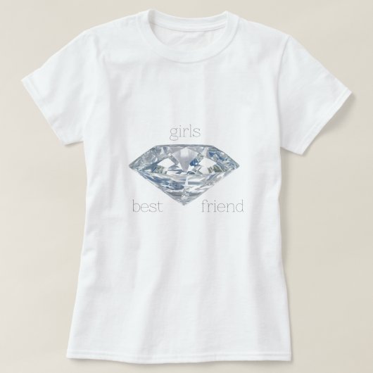 Diamonds are girls best friend t-shirt (Design voorkant)