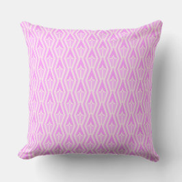 Diamonds & Arrows Pink and White Throw Pillow  Kussen