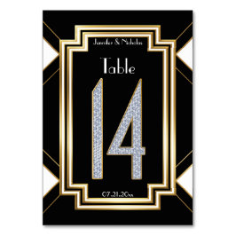 Diamonds Art Deco Trouwtafel nummer veertien Kaart