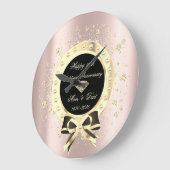 Diamonds Bow Confetti Roos Gold Jubileum Grote Klok (Hoek)