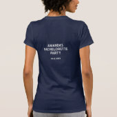 Diamonds Bride Squad Denim Navy Bachelorette T-shirt (Achterkant)