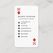 Diamonds Business Logo Spelen Visitekaartje (Achterkant)