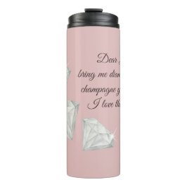 Diamonds & Champagne Citaat – Dear Life Editie Thermosbeker