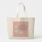 Diamonds & Champagne Quote – Dear Life Edition Grote Tote Bag (Achterkant)