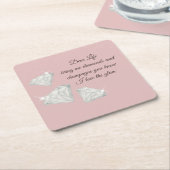 Diamonds & Champagne Quote – Dear Life Edition Kartonnen Onderzetters (Schuin)