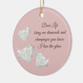 Diamonds & Champagne Quote – Dear Life Edition Keramisch Ornament (Links)