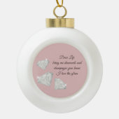 Diamonds & Champagne Quote – Dear Life Edition Keramische Bal Ornament (Voorkant)