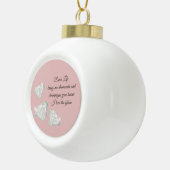 Diamonds & Champagne Quote – Dear Life Edition Keramische Bal Ornament (Rechts)