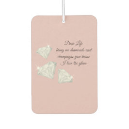Diamonds & Champagne Quote – Dear Life Edition Luchtverfrisser
