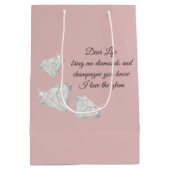 Diamonds & Champagne Quote – Dear Life Edition Medium Cadeauzakje (Achterkant)