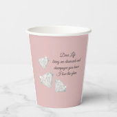 Diamonds & Champagne Quote – Dear Life Edition Papieren Bekers (Achterkant)