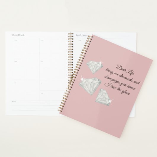 Diamonds & Champagne Quote – Dear Life Edition Planner (Display)