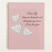 Diamonds & Champagne Quote – Dear Life Edition Planner (Voorkant)