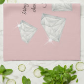 Diamonds & Champagne Quote – Dear Life Edition Theedoek (Gevouwen)