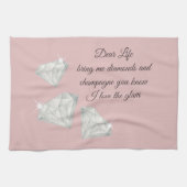 Diamonds & Champagne Quote – Dear Life Edition Theedoek (Horizontaal)