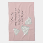 Diamonds & Champagne Quote – Dear Life Edition Theedoek (Verticaal)