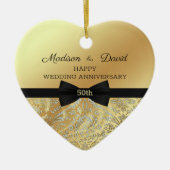 Diamonds Damask Wedding Jubileum Keramisch Ornament (Voorkant)