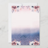 Diamonds, Eiffel Tower Ombre Rozen Quinceanera Kaart (Achterkant)