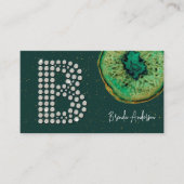 Diamonds Emerald Agaat Initiaal B Letter Monogram Visitekaartje (Voorkant)