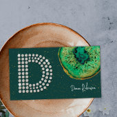Diamonds Emerald Agaat Initiaal D Letter Monogram Visitekaartje
