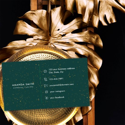 Diamonds Emerald Agaat Initiaal Een Letter Monogra Visitekaartje