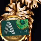 Diamonds Emerald Agaat Initiaal Een Letter Monogra Visitekaartje