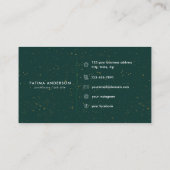 Diamonds Emerald Agaat Initiaal F Letter Monogram Visitekaartje (Achterkant)