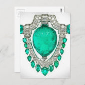 Diamonds Emeralds Costume Jewelry Brooch Briefkaart (Voorkant / Achterkant)