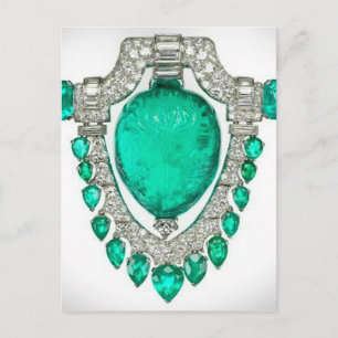 Diamonds Emeralds Costume Jewelry Brooch Briefkaart