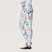 Diamonds en Clubs pokerkaarten, dames Leggings. Leggings (Links)