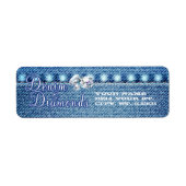 Diamonds en Denim Party Adresetiketten Etiket (Voorkant)